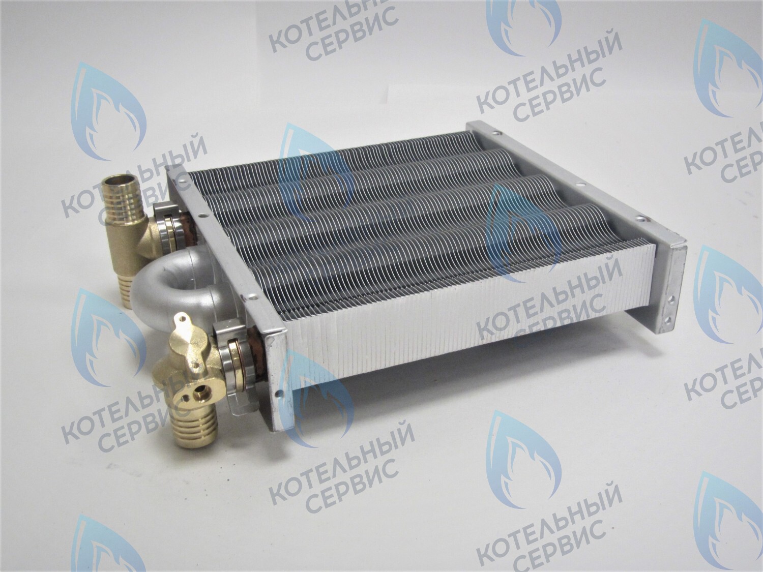 EM021-180-Фитинг-Комп Теплообменник первичный основной (с фитингами) 180 мм 85 FIN (130-200 HSG/ICH/MSC) DAEWOO в Уфе