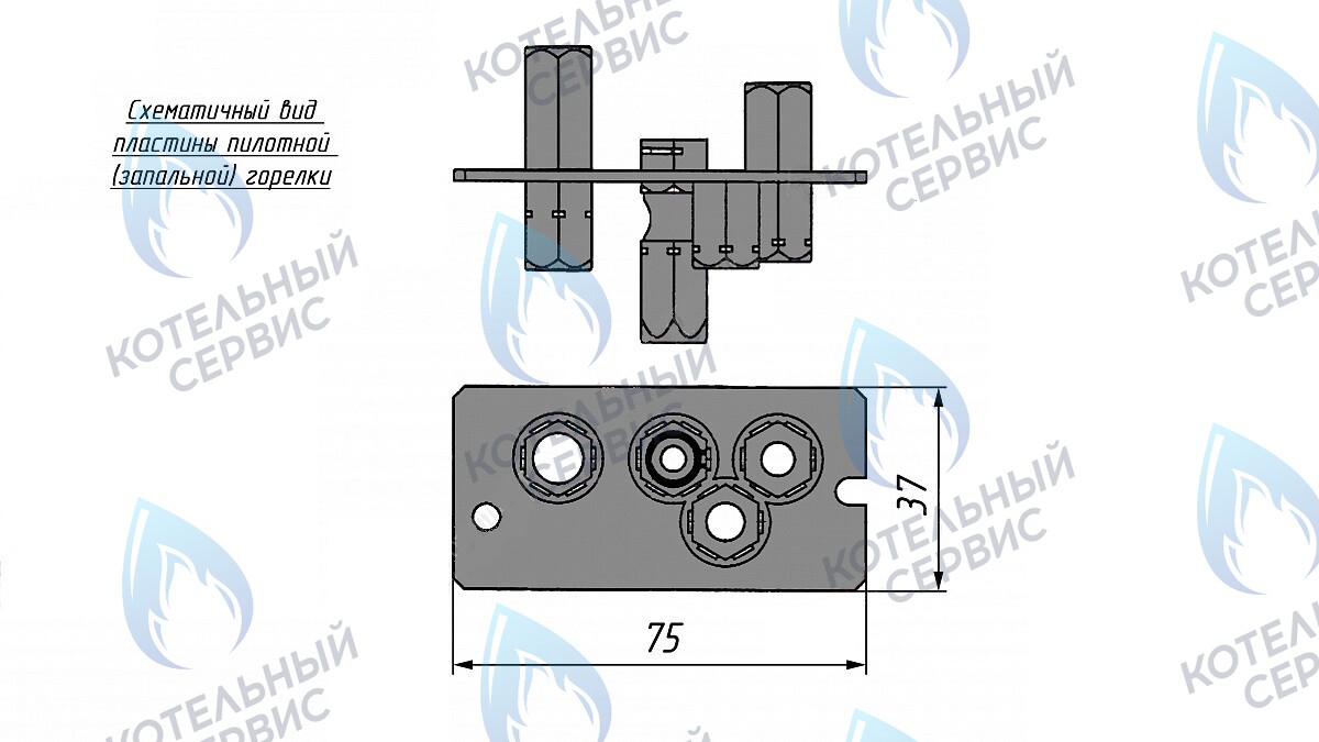 602 Горелка пилотная (155) Ø6мм (аналог "Sit" 0.190.624) в Уфе