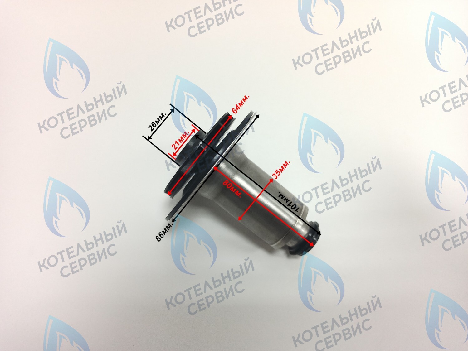 PPR-W21CW-35-02 Втулка ротор насоса (по часовой стрелке) аналог WILO 12/4.1, 12/5, 15/5 (втулка 35мм, колесо 68/21мм) в Уфе