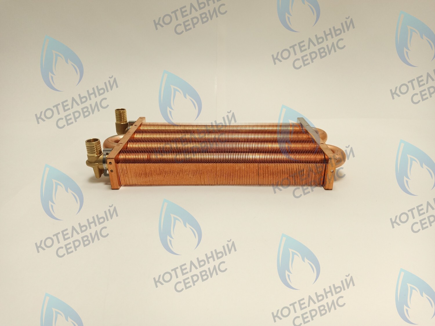 EM021-280-02-Фитинг-Комп Теплообменник отопления медный с фитингами (280 мм) 122 FIN (250-300MSC) DAEWOO в Уфе