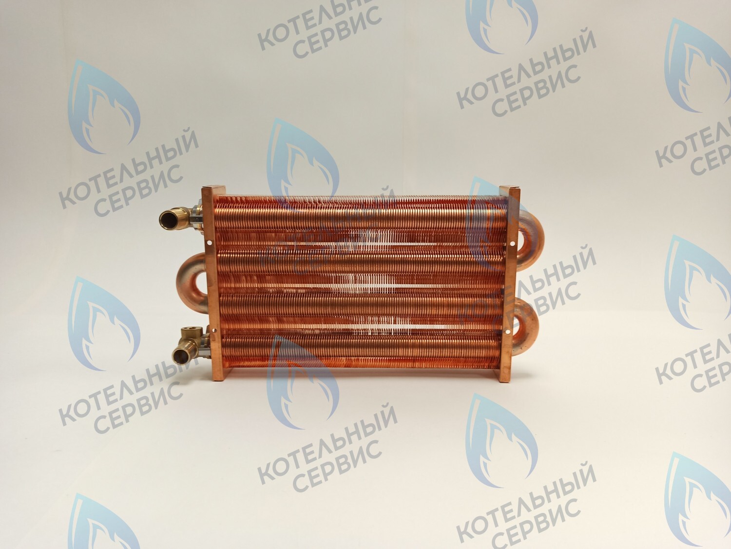 EM021-280-02-Фитинг-Комп Теплообменник отопления медный с фитингами (280 мм) 122 FIN (250-300MSC) DAEWOO в Уфе