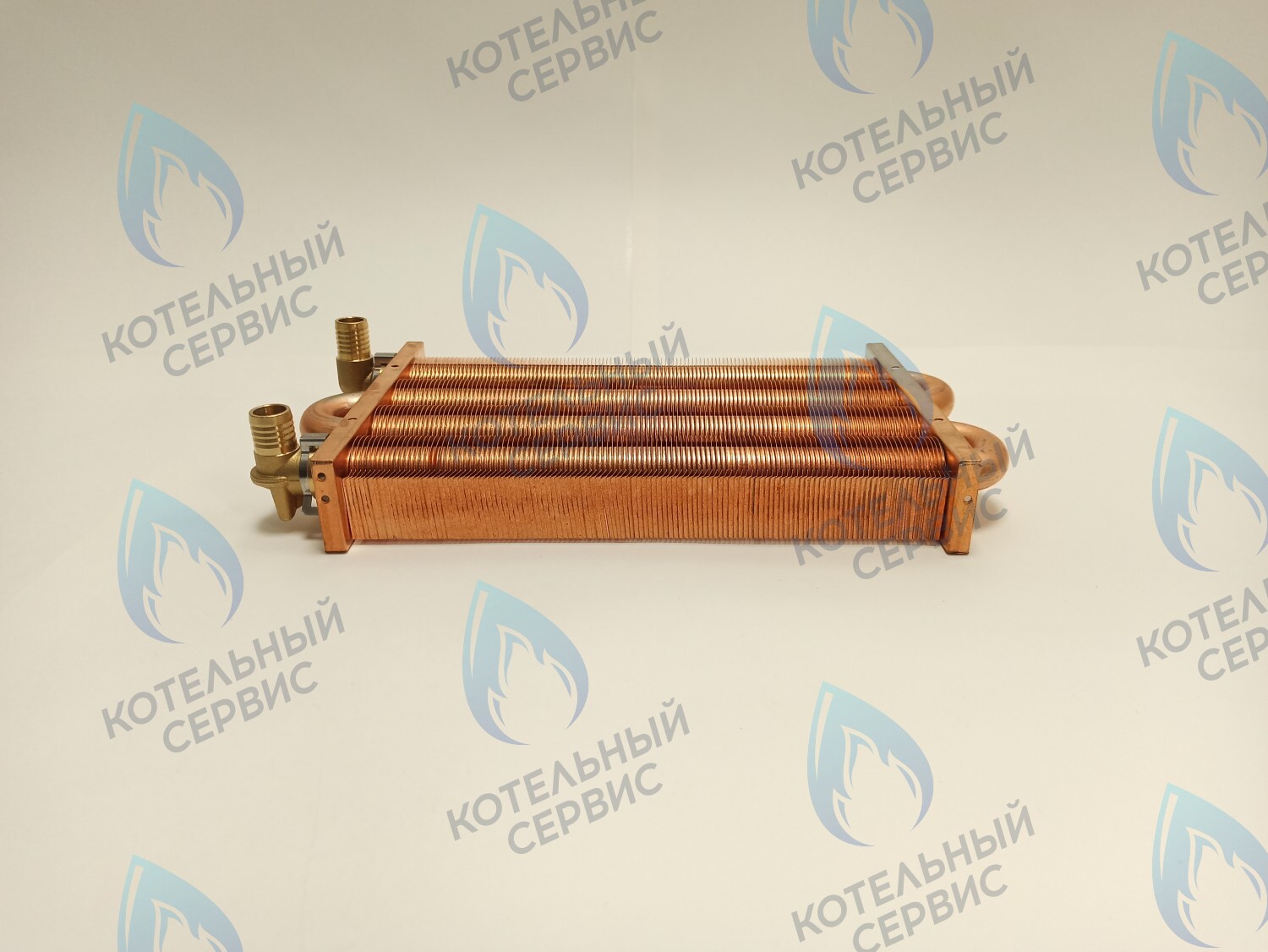 EM021-280-02-Фитинг-Комп Теплообменник отопления медный с фитингами (280 мм) 122 FIN (250-300MSC) DAEWOO в Уфе