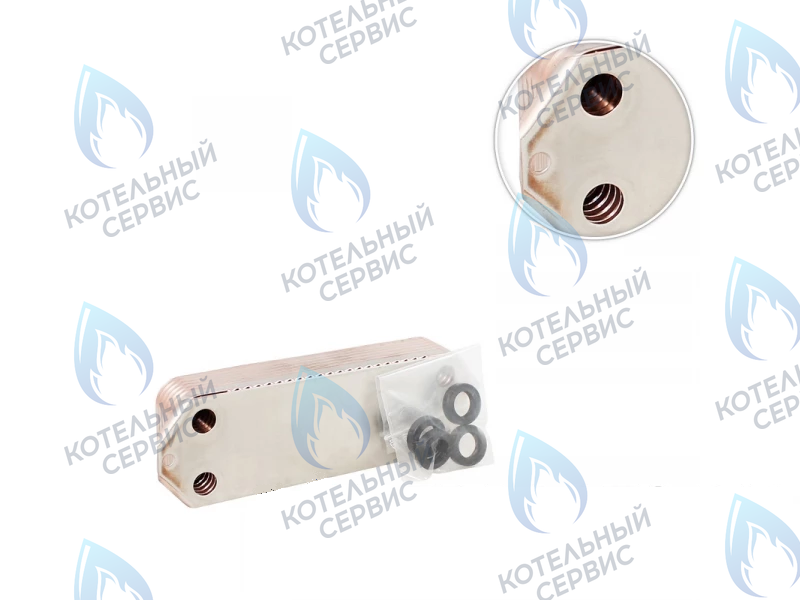 7822799 Теплообменник пластинчатый (вторичный) 14 пластин для котлов Viessmann Vitopend 100-W WH0A в Уфе