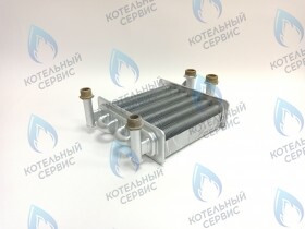 Теплообменник битермический 180мм 173мм (наружный-внутренний)  15-18кВт KOREASTAR ACE 10-20 (KS90265550), FERROLI Domina 13-20 Pro (398065550, 90263110, 90263190)