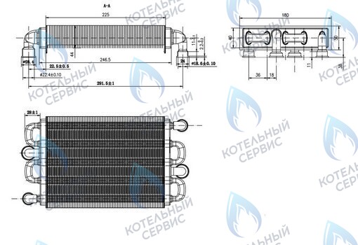 39837660 Теплообменник битермический  (37405340, 39837665) FERROLI в Уфе