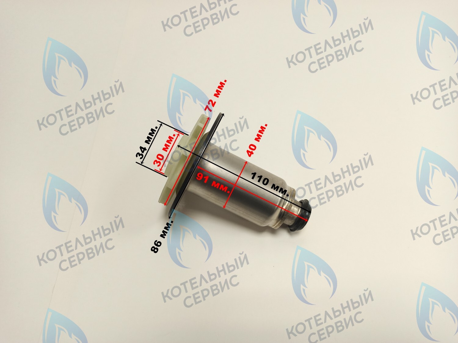 PPR-W30CW-40LONG-02 Втулка ротор насоса (по часовой стрелке) аналог WILO 15/7 (втулка 40мм, длинная 90мм, колесо 72/30мм) FONDITAL в Уфе