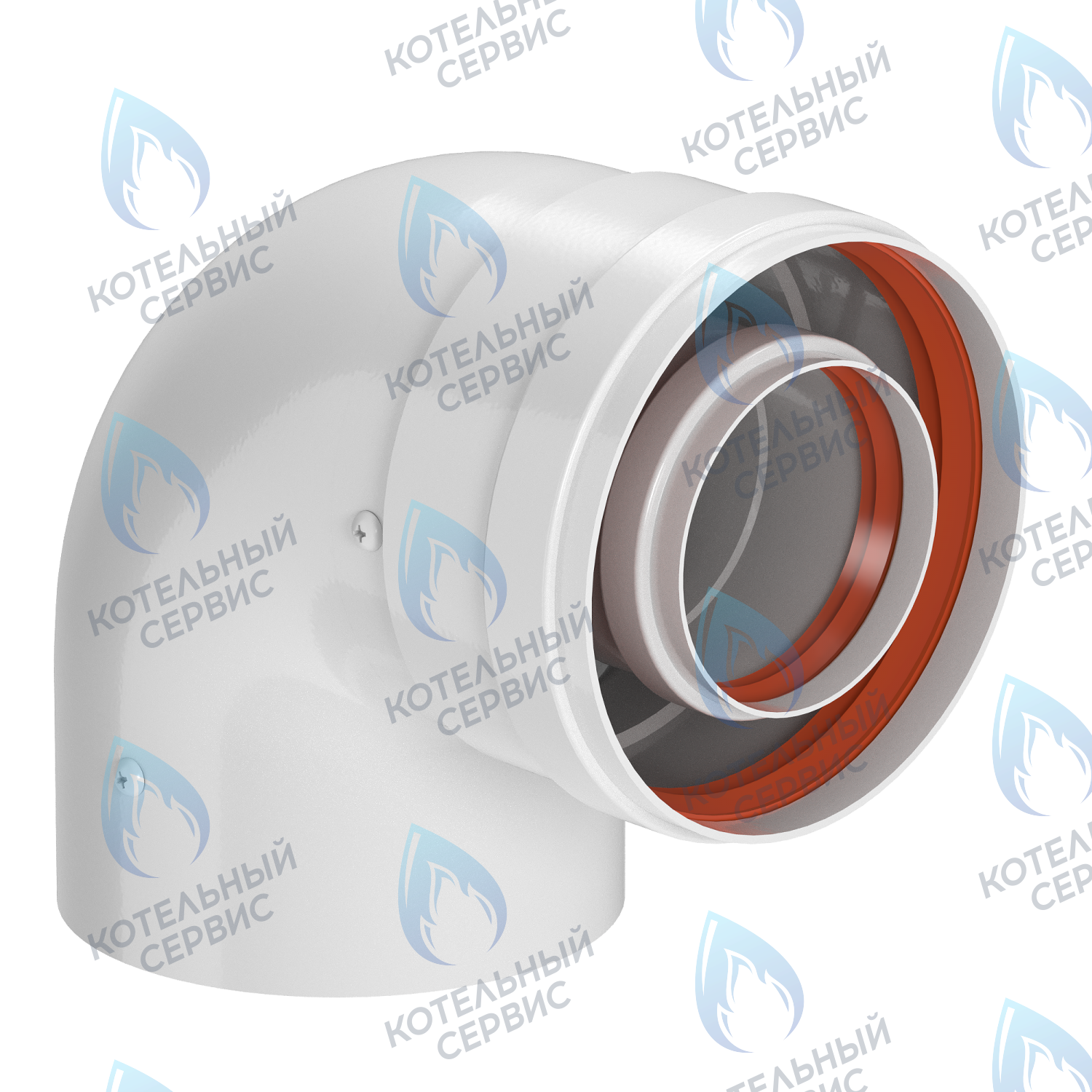 PK-90-05L Отвод промежуточный раструбн. угол 90° (колено) D60/100 (наружный диаметр мама/папа) в Уфе