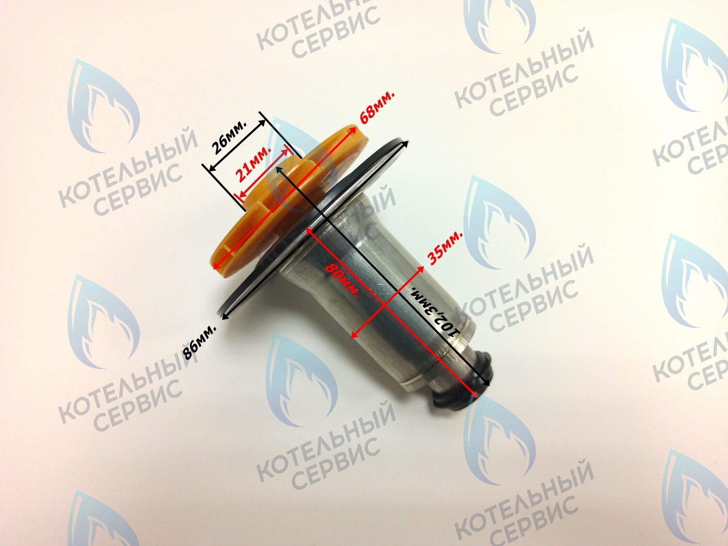 PPR-W21CCW-35-02 Втулка ротор насоса (против часовой стрелки) аналог WILO 12/5, 15/5 (втулка 35мм, колесо 68/21мм) в Уфе